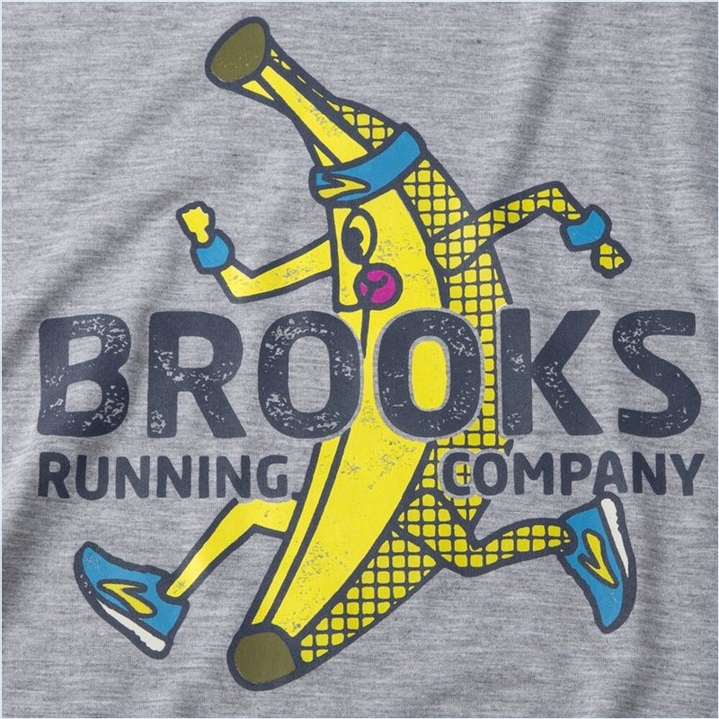  Distance Graphic Short Sleeve : 020 Heather Ash/Brooks Banana