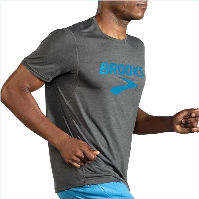  Distance Graphic Short Sleeve : 370 Heather Dark Oyster/HBR