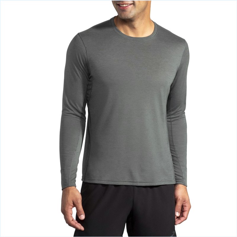  Distance Long Sleeve : 371 Heather Dark Oyster