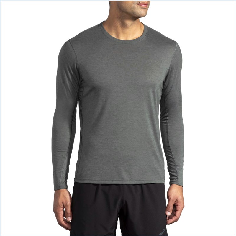  Distance Long Sleeve : 371 Heather Dark Oyster