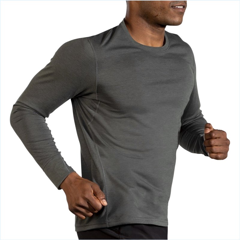  Distance Long Sleeve : 371 Heather Dark Oyster