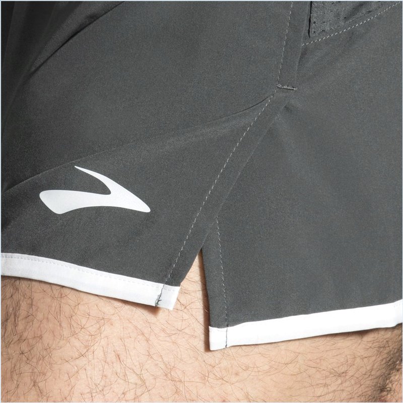  Sherpa 3" Split Short : 381 Dark Oyster/Icy Grey