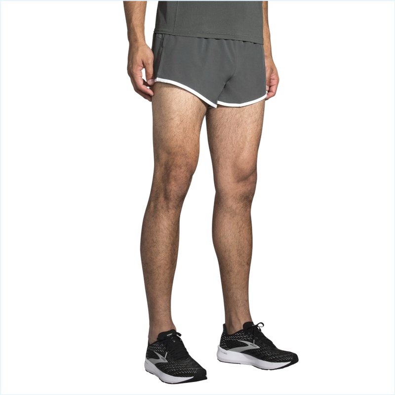 Sherpa 3" Split Short : 381 Dark Oyster/Icy Grey