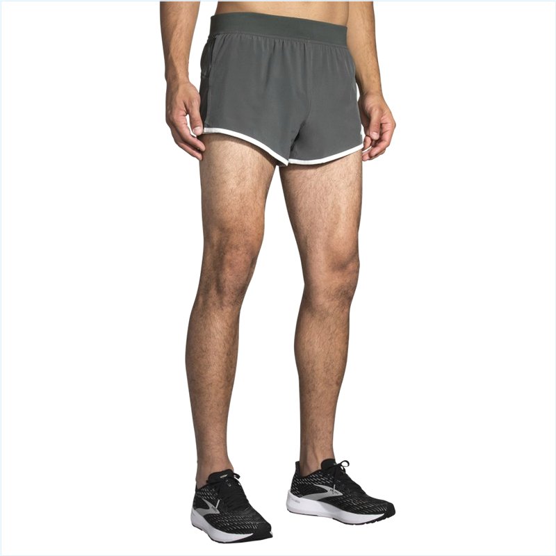  Sherpa 3" Split Short : 381 Dark Oyster/Icy Grey