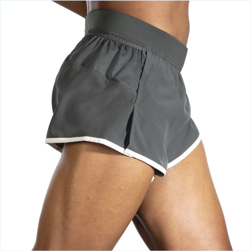  Sherpa 3" Split Short : 381 Dark Oyster/Icy Grey