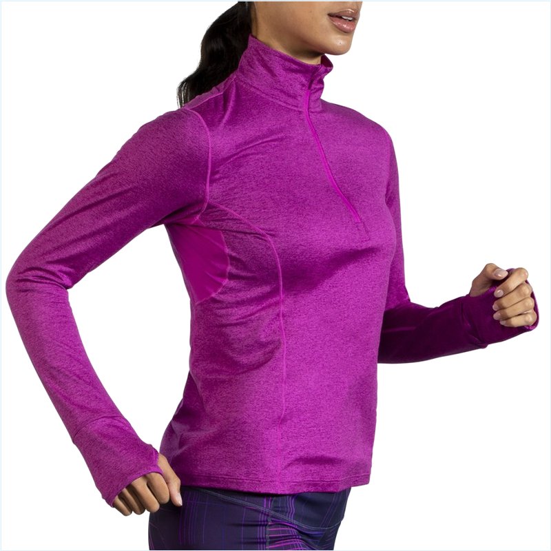  Dash 1/2 Zip : 687 Heather Magenta
