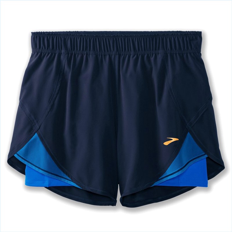  Chaser 5" 2-in-1 Short : 491 Navy/Blue Bolt