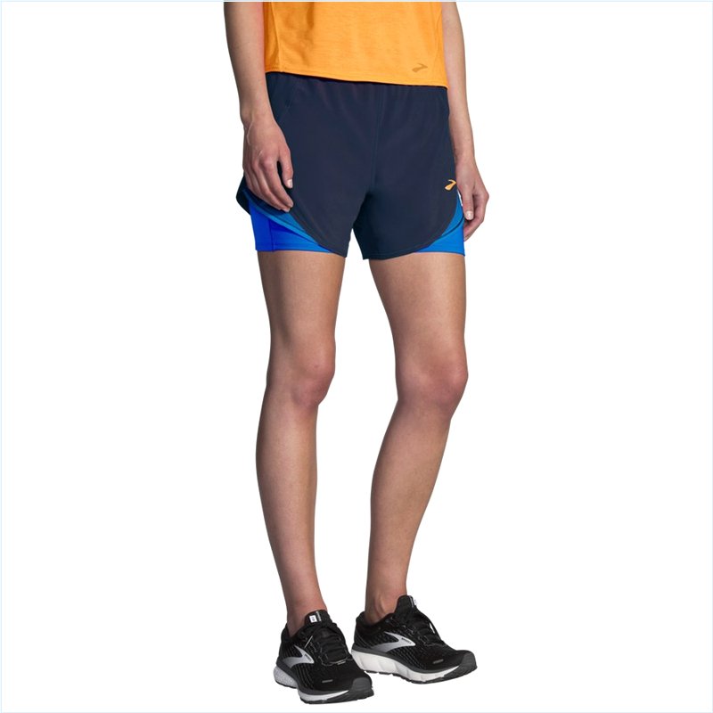  Chaser 5" 2-in-1 Short : 491 Navy/Blue Bolt