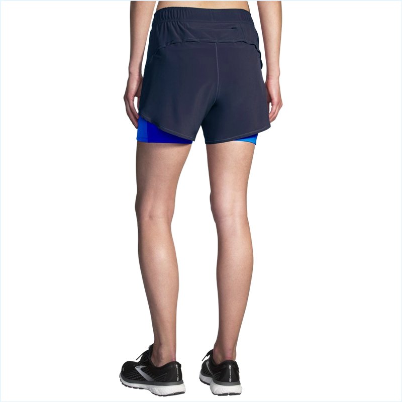  Chaser 5" 2-in-1 Short : 491 Navy/Blue Bolt
