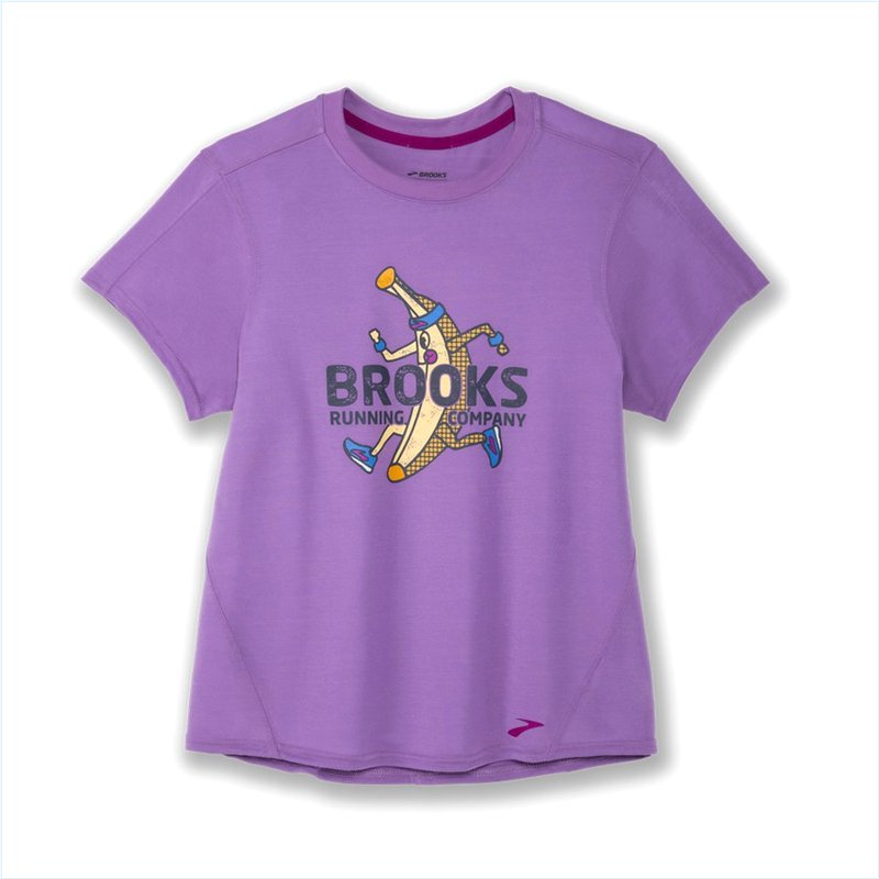  Distance Graphic Short Sleeve : 584 Heliotrope/Banana