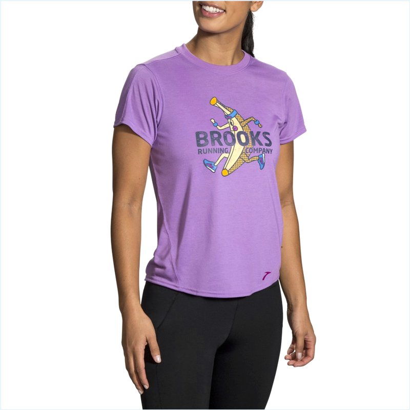  Distance Graphic Short Sleeve : 584 Heliotrope/Banana