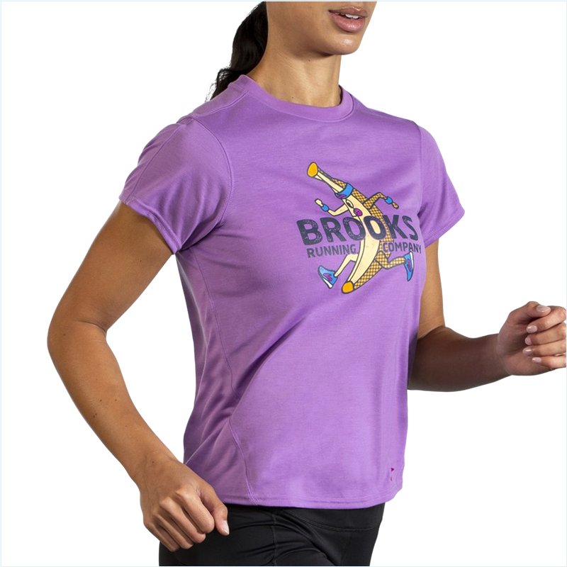  Distance Graphic Short Sleeve : 584 Heliotrope/Banana