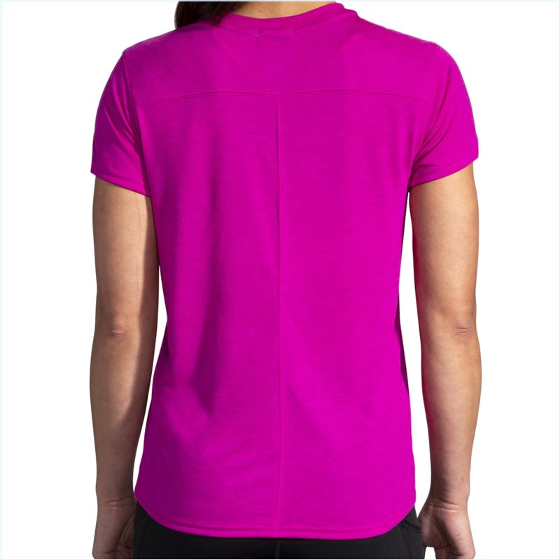 Distance Graphic Short Sleeve : 611 Heather Magenta/Run Happy