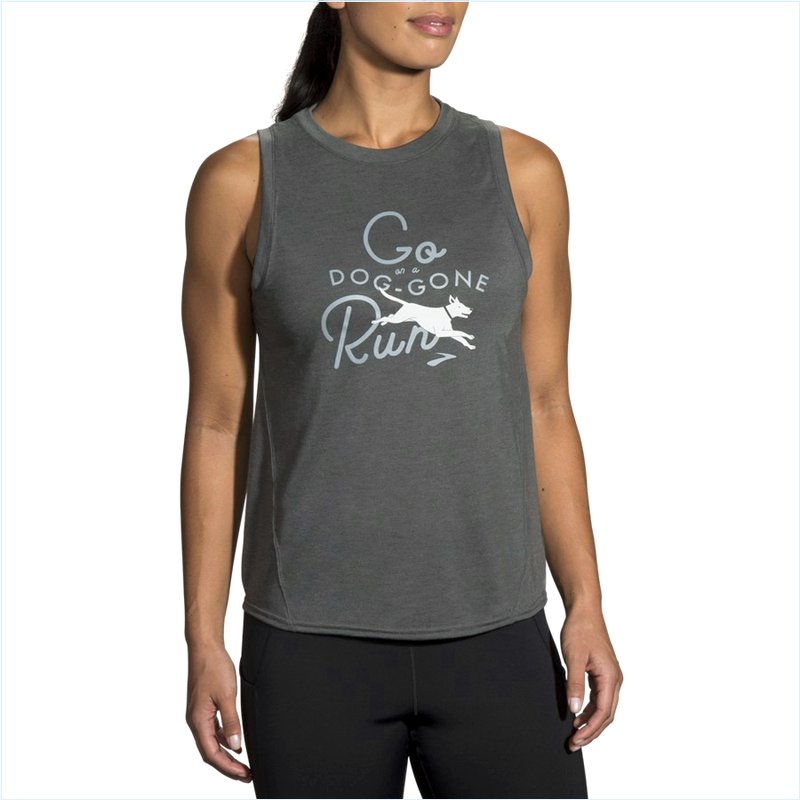  Distance Graphic Tank : 338 Heather Dark Oyster/Dog Gone