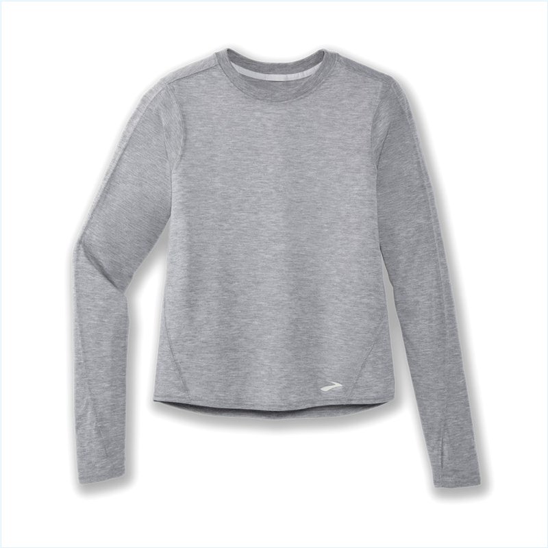  Distance Long Sleeve : 080 Heather Ash
