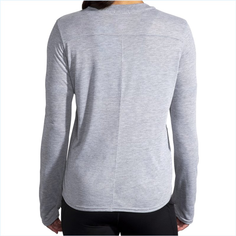  Distance Long Sleeve : 080 Heather Ash