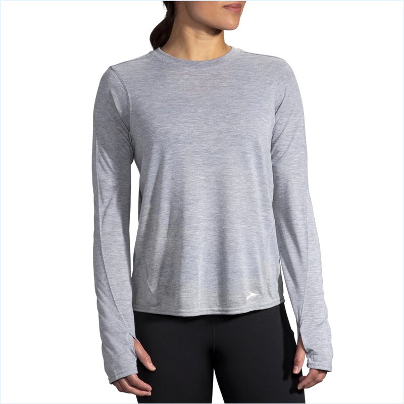  Distance Long Sleeve : 080 Heather Ash