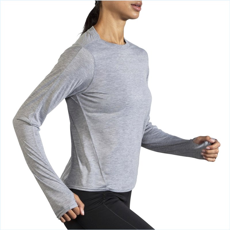 Distance Long Sleeve : 080 Heather Ash