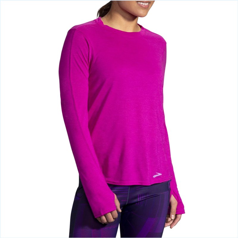  Distance Long Sleeve : 687 Heather Magenta