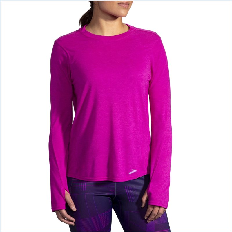  Distance Long Sleeve : 687 Heather Magenta