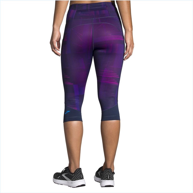  Method 1/2 Crop Tight : 436 Matrix Navy Print