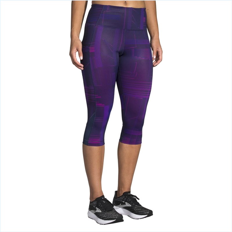  Method 1/2 Crop Tight : 436 Matrix Navy Print