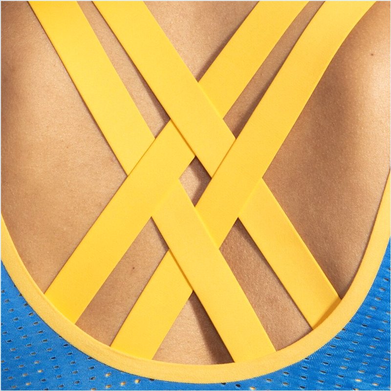  Drive Mesh Run Bra :788 Saffron/Blue Bolt