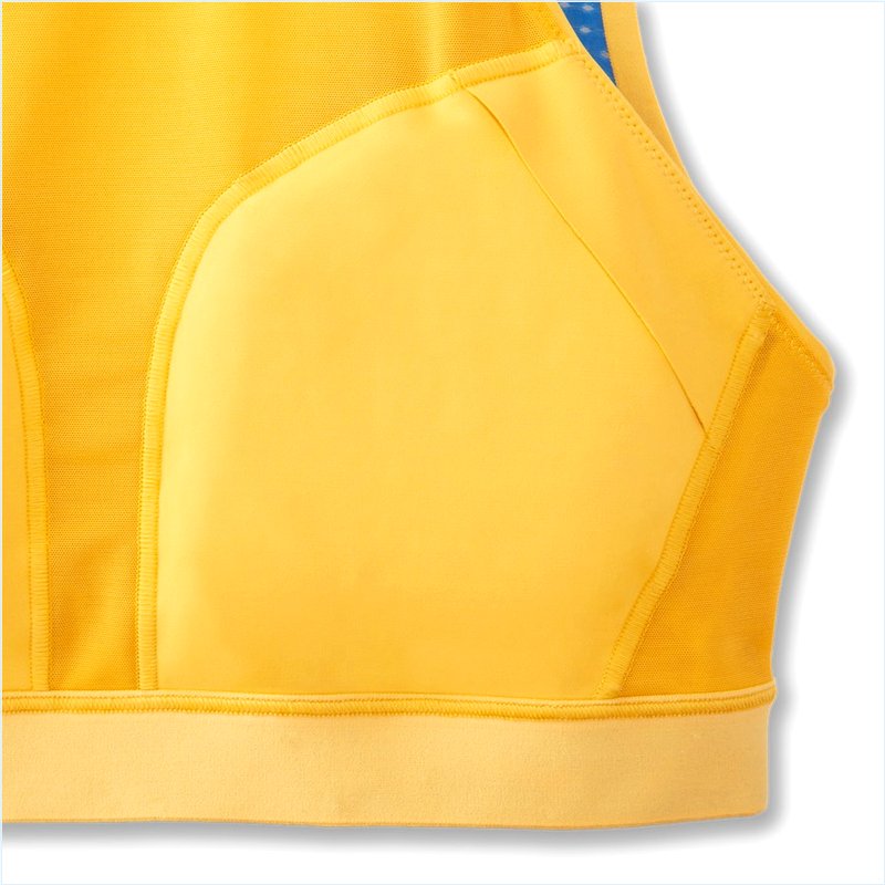  Drive Mesh Run Bra :788 Saffron/Blue Bolt