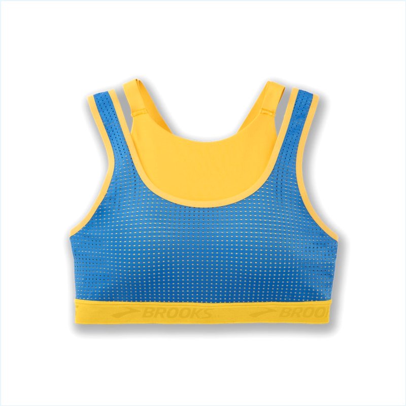  Drive Mesh Run Bra :788 Saffron/Blue Bolt