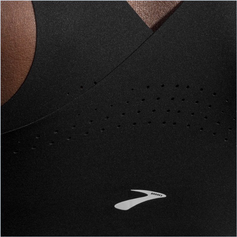  Dare Zip Run Bra :1 Black