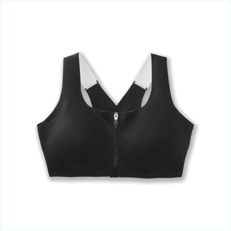  Dare Zip Run Bra :1 Black
