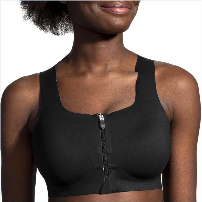  Dare Zip Run Bra :1 Black