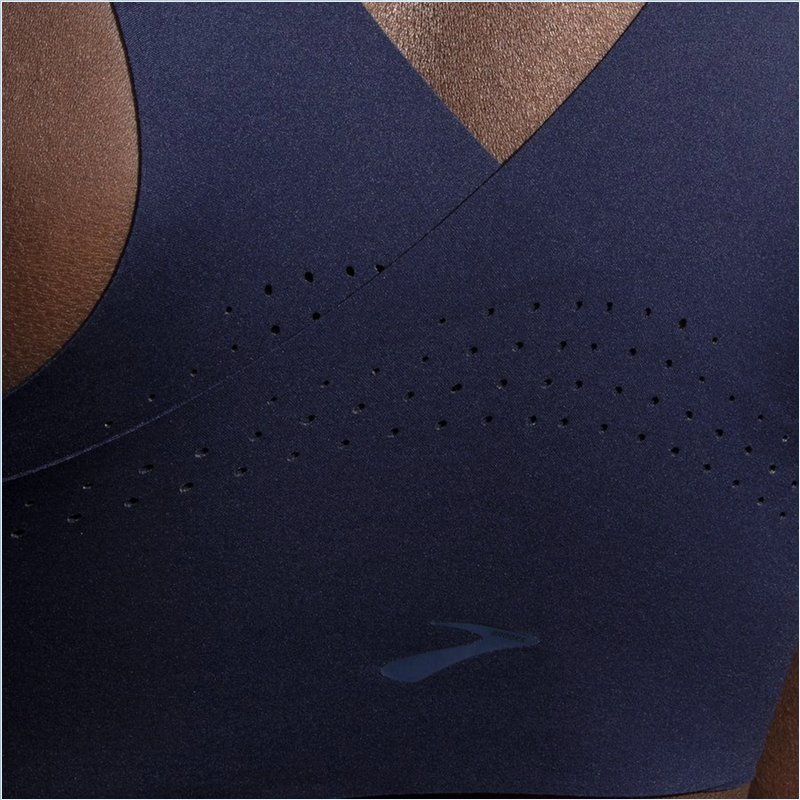  Dare Zip Run Bra :451 Navy