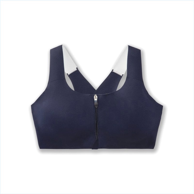  Dare Zip Run Bra :451 Navy