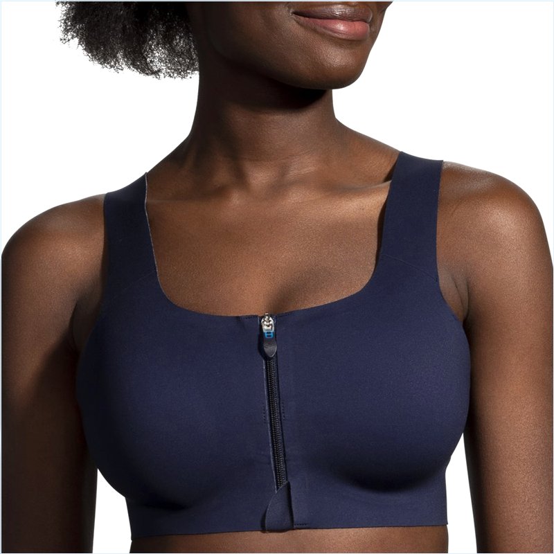  Dare Zip Run Bra :451 Navy