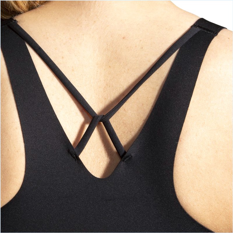  Dare V Neck Run Bra :1 Black
