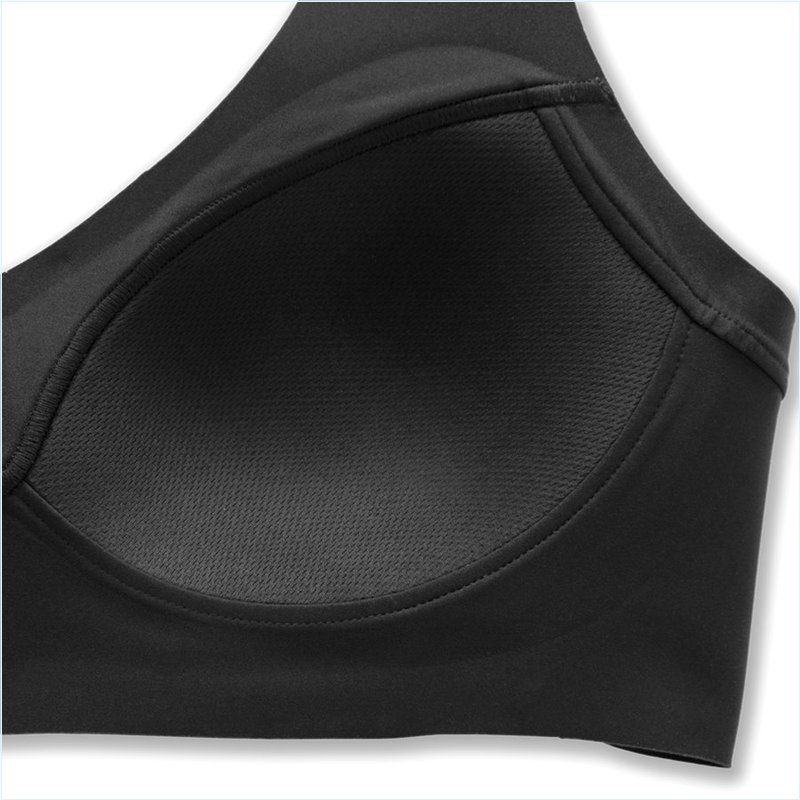  Dare V Neck Run Bra :1 Black