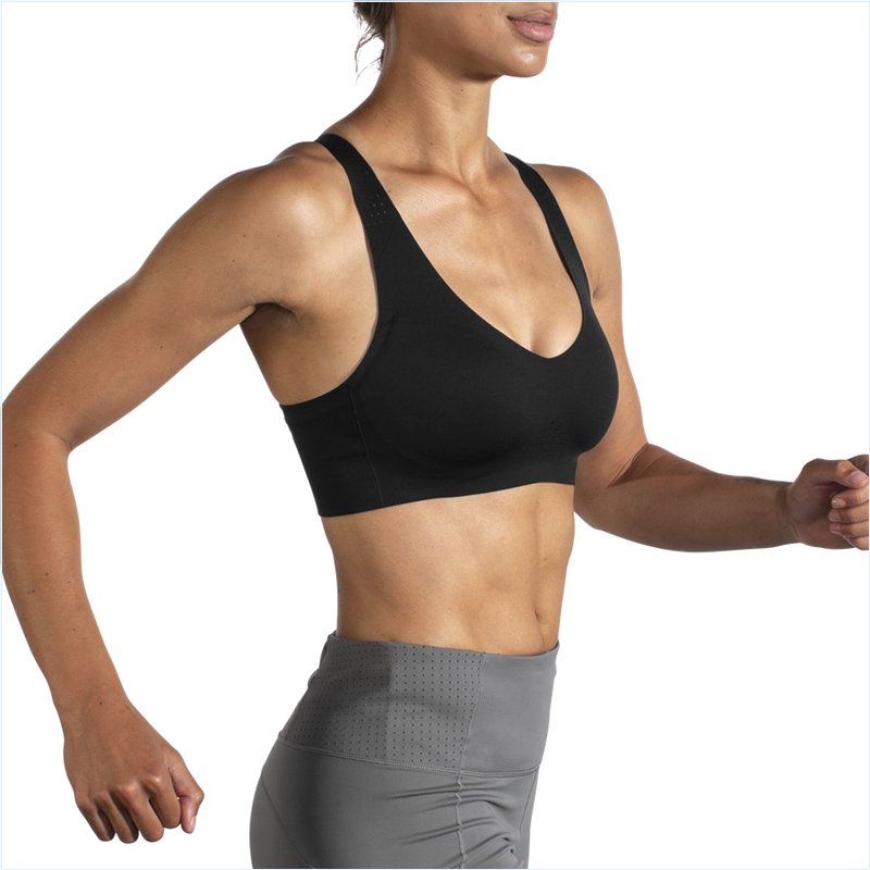  Dare V Neck Run Bra :1 Black