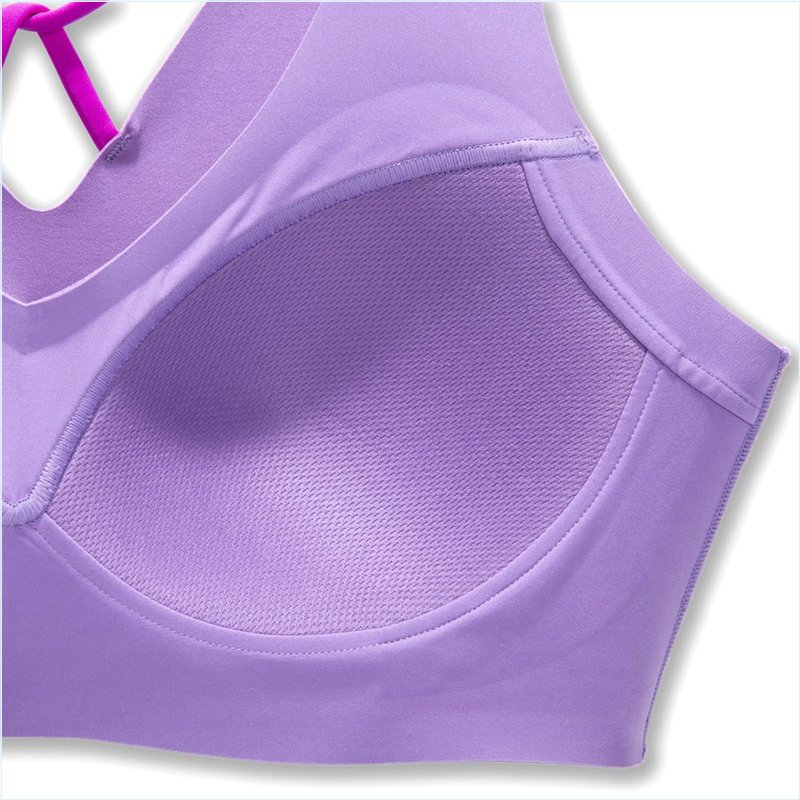  Dare V Neck Run Bra :551 Heliotrope/Magenta