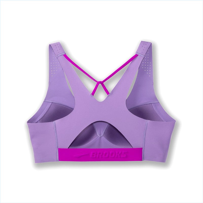  Dare V Neck Run Bra :551 Heliotrope/Magenta