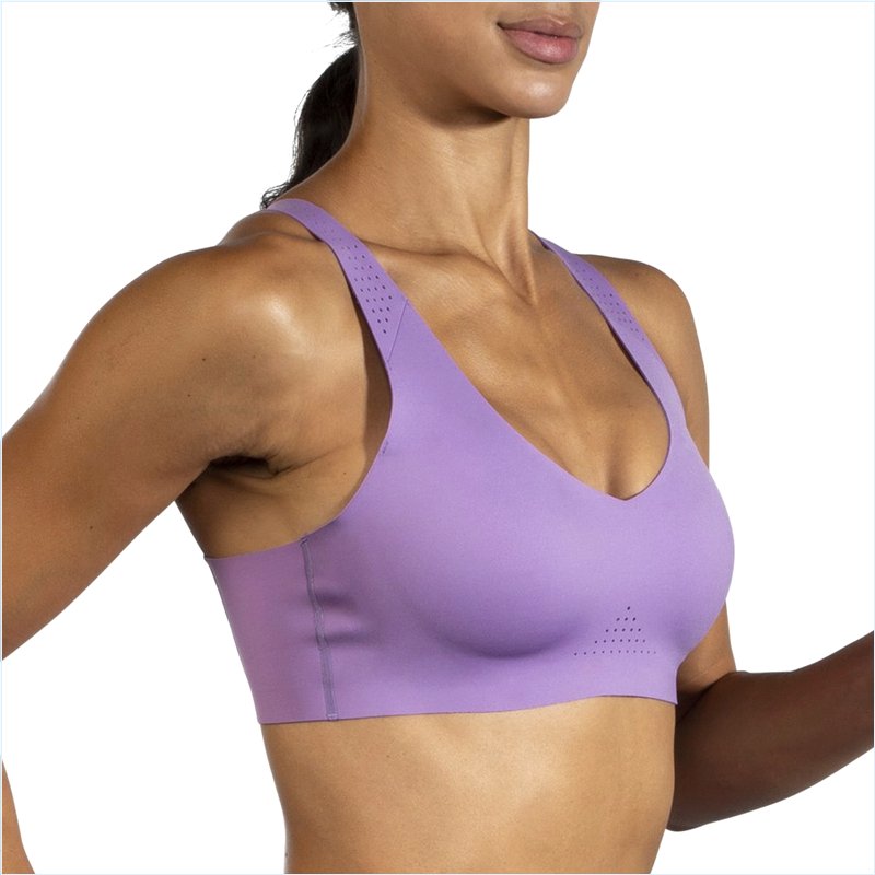  Dare V Neck Run Bra :551 Heliotrope/Magenta
