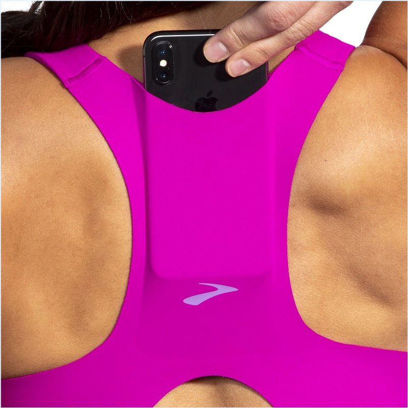  Drive 3 Pocket Run Bra :676 Magenta