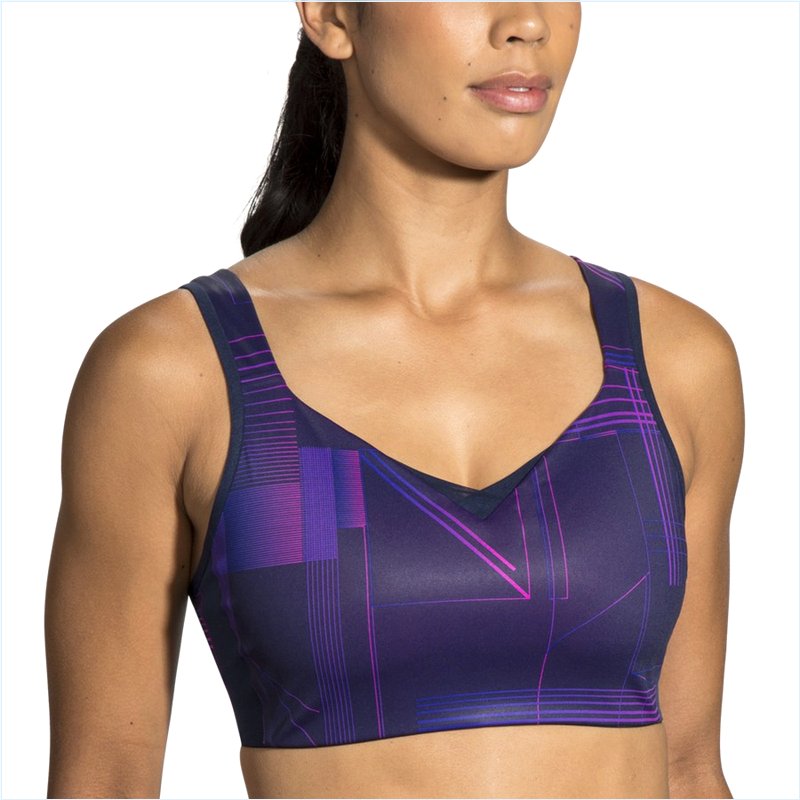 Drive Convertible Run Bra : Matrix Navy Print