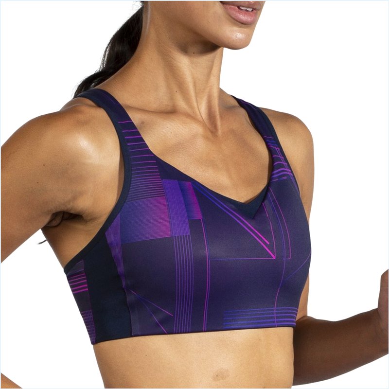  Drive Convertible Run Bra : Matrix Navy Print